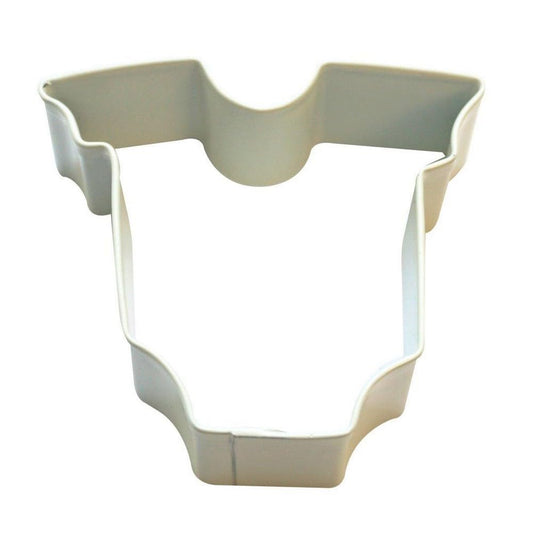 Mini Babygrow Poly-Resin Coated Cookie Cutter White
