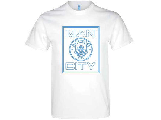 Manchester City FC Man City Logo T Shirt  Adults S