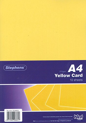 Yellow Card 210gsm 10 Sheets