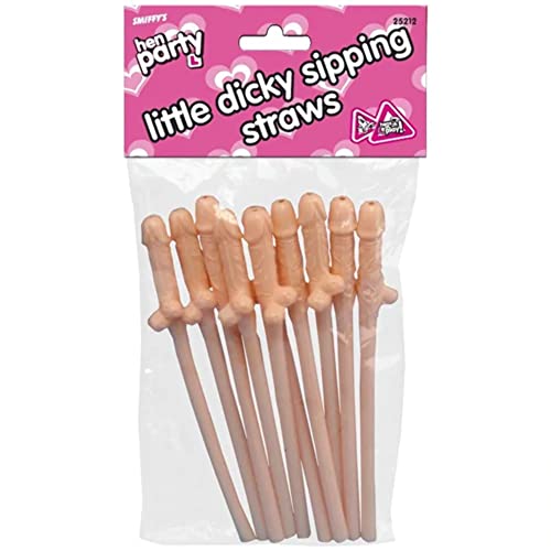 Dicky Sipping Straws, Pink, Pack of 10