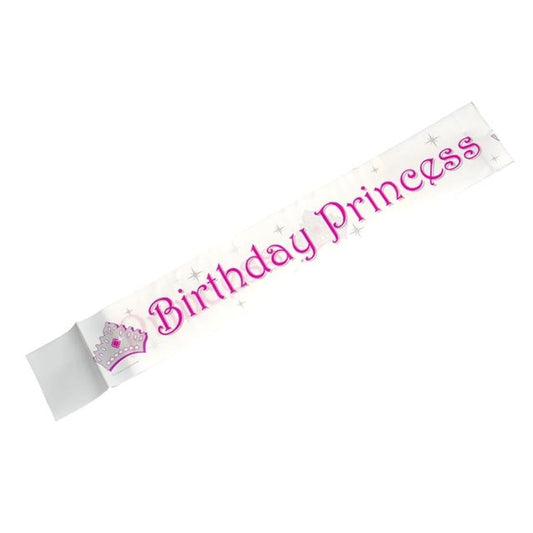 Birthday Princess Foil Sash
