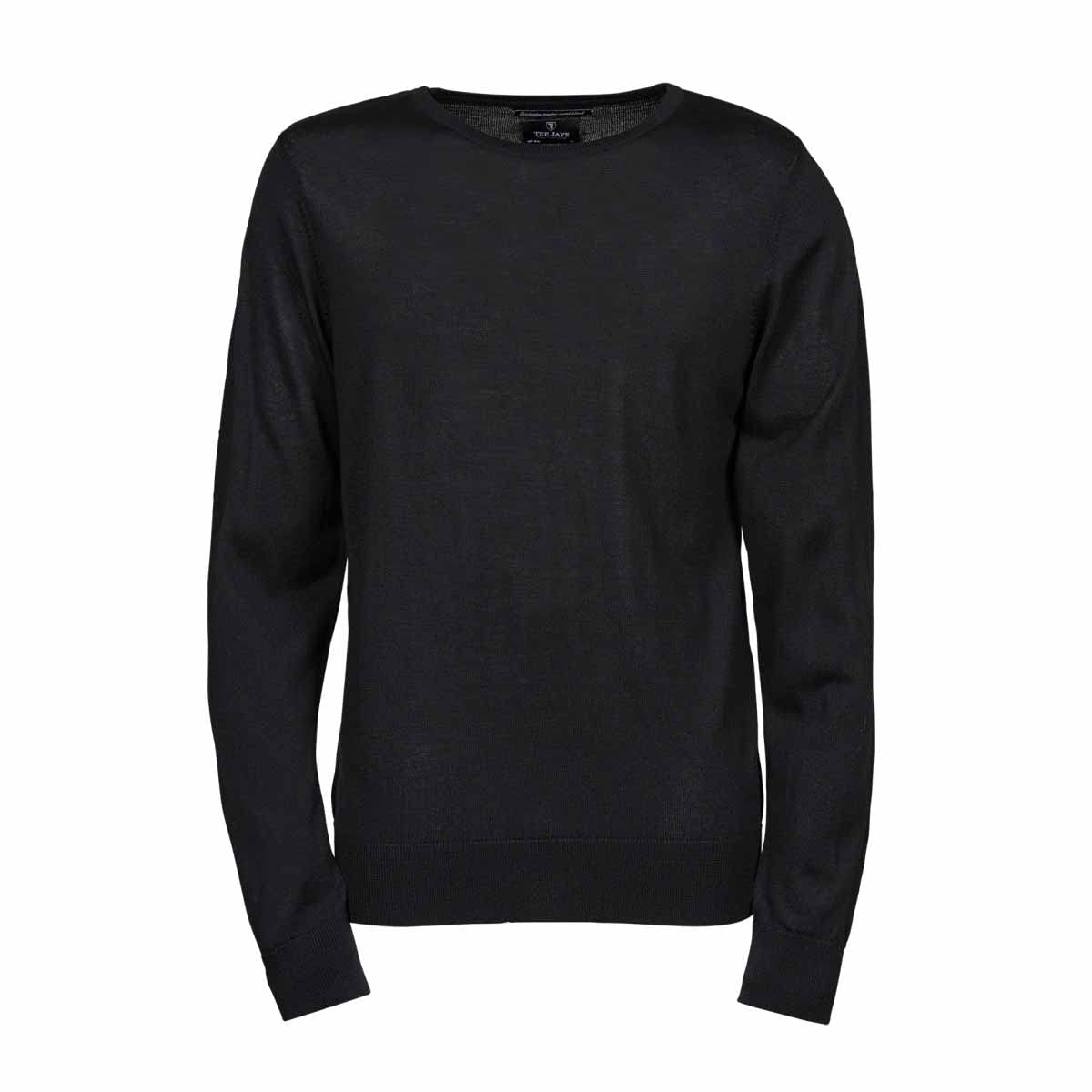 Tee Jays Mens Crew Neck Knitted Sweater - Light Grey - L