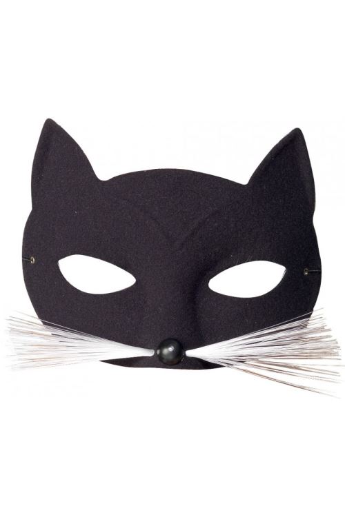 Cat Domino Eye Mask. Black