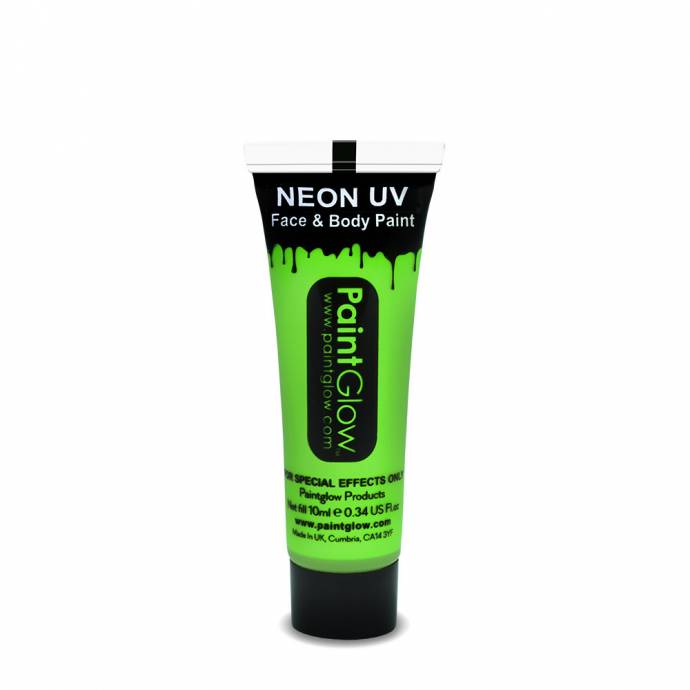 PaintGlow, Neon UV Face & Body Paint, Green, 13ml