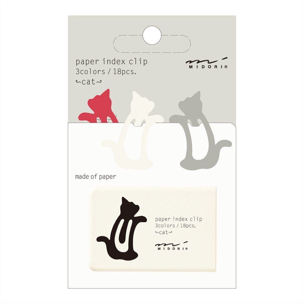 Midori Index Clips Cat