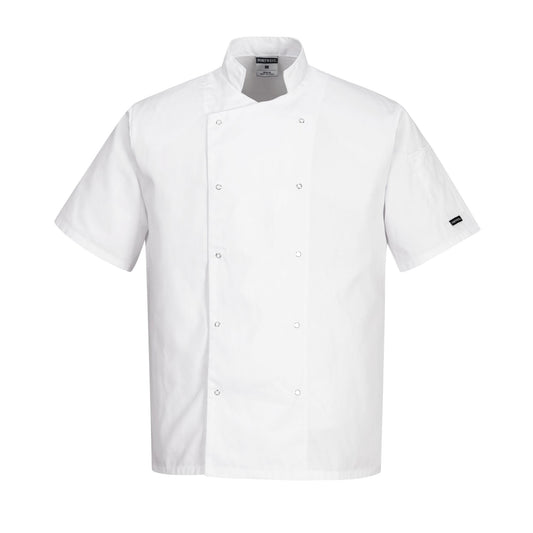 Portwest C733 Cumbria Short Sleeved Chefs Jacket - T_C733 Cumbria Chef Jkt C733WHRXL