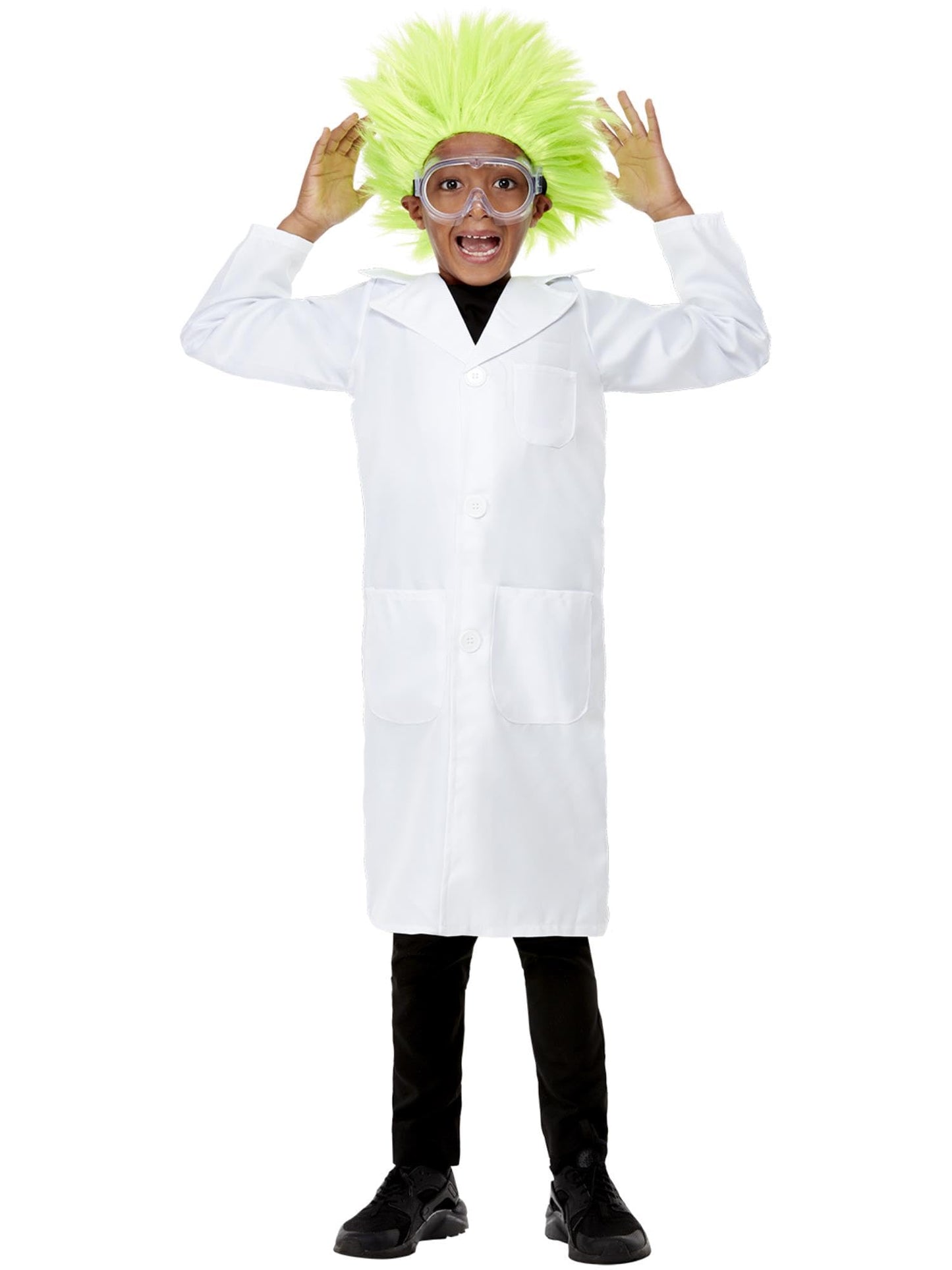 Doctor/Scientist Costume, Unisex, White, with Lab Coat (S)