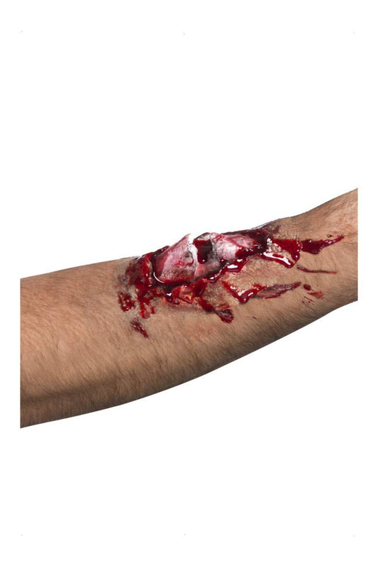 Smiffys Make-Up FX, Broken Bone Latex Scar, Red, with Adhesive