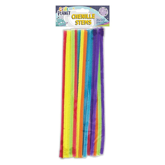 Chenille Stems (20pk) - 6 Neon Colours (300mm)