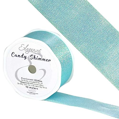 Eleganza Candy Shimmer 38mm x 10m Metallic Iridescent Ice Blue No.98