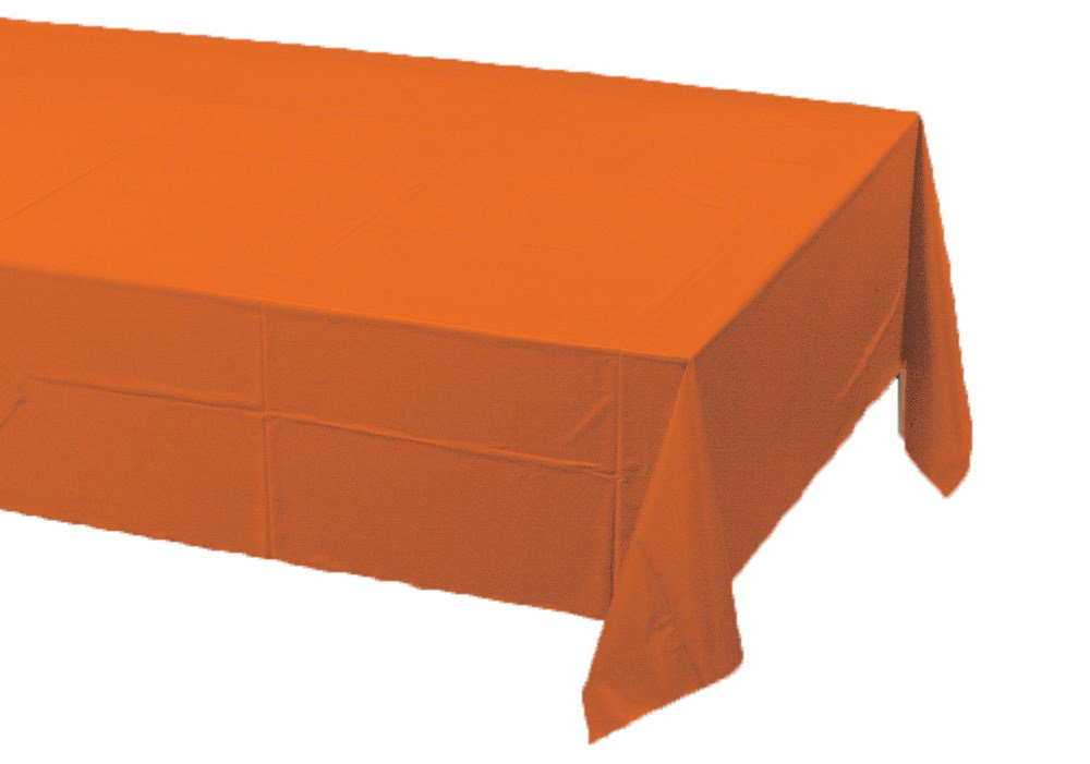 Plastic Lined Polytissue Tablecover Sunkissed Orange