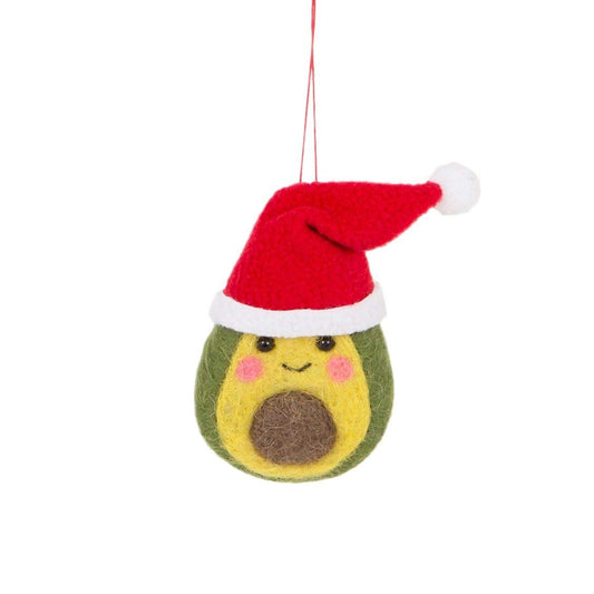 Festive Avocado Felt Hanging Decoration