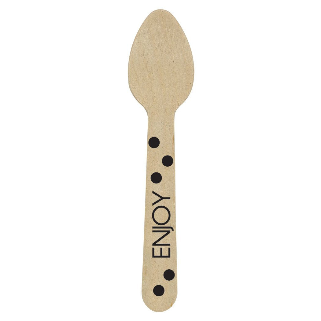 Black Buffet Mini Wooden Spoons /12
