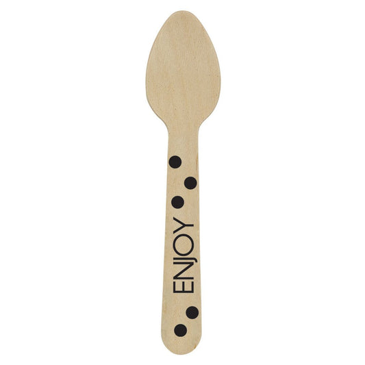 Black Buffet Mini Wooden Spoons /12