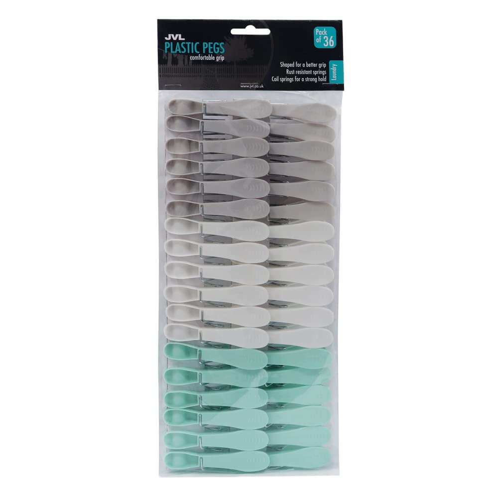 Pegs - 36 Pack Plastic Pegs - Assorted