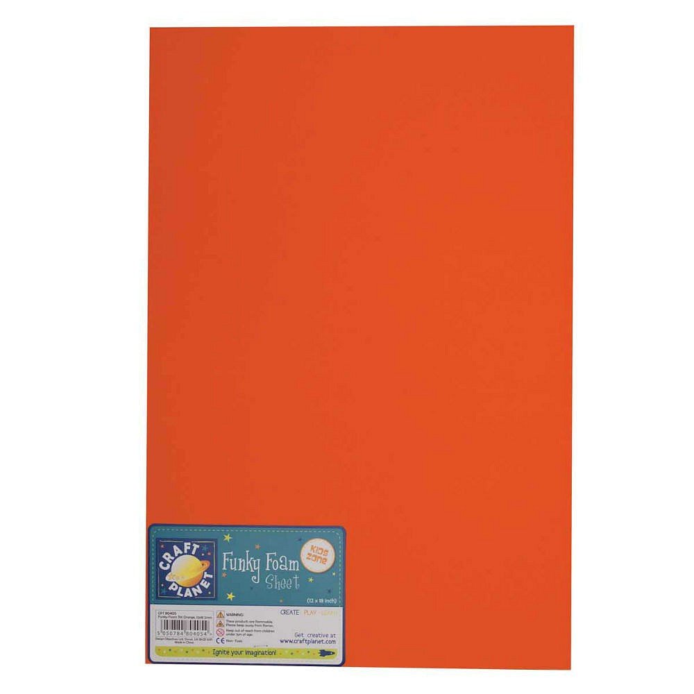 12 x 18 Funky Foam Sheet (2mm Thick) - Orange