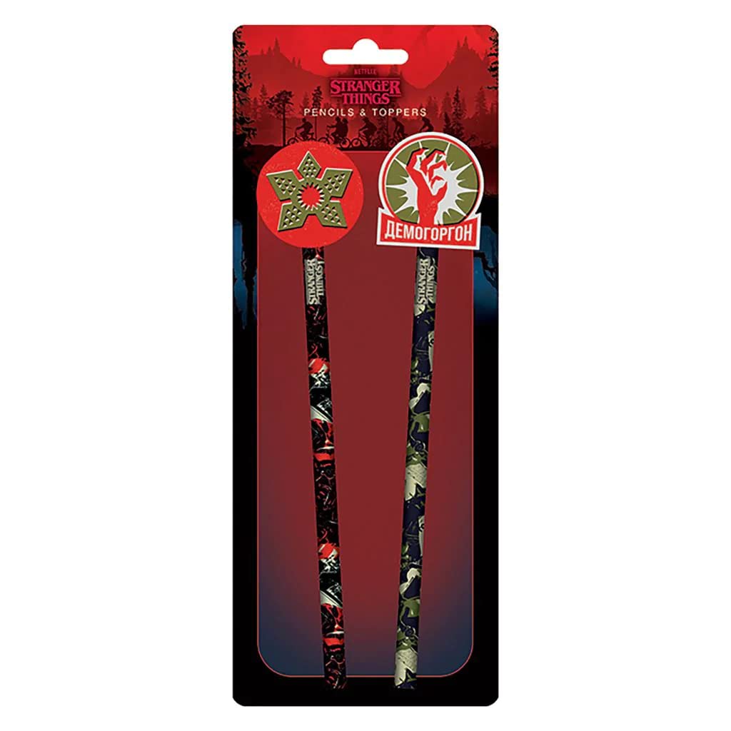 Stranger Things Demogorgons Pencil and Toppers Set One Size