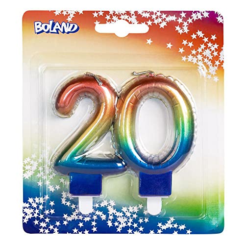 Boland - Number Candle, Different Numbers, Number, Cake Candle in The Shape of a foil Balloon, Decoration, Birthday, Anniversary