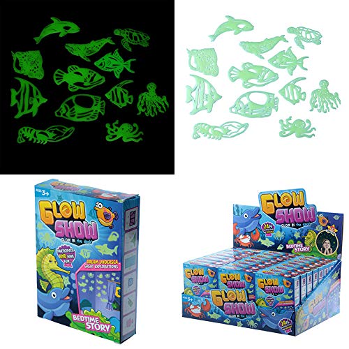 Glow in the Dark Pack of Fish & Sea Creatures Wall Stickers