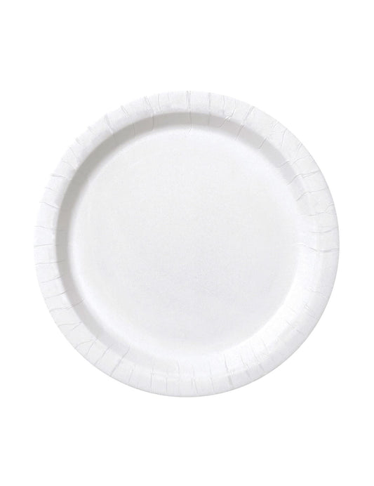 20 BRIGHT WHITE 7 INCH PLATES