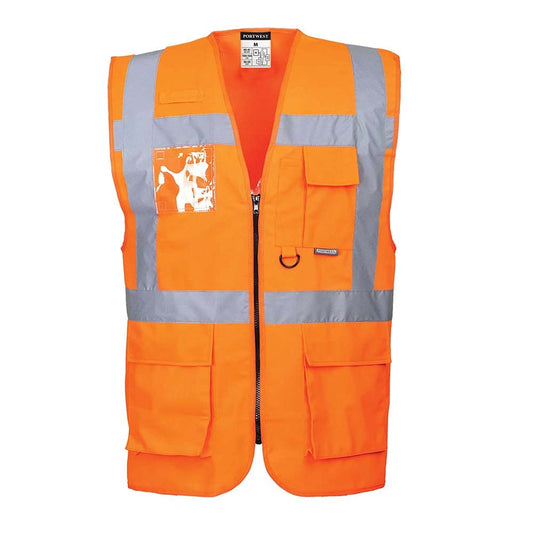 Portwest S476 Berlin Executive Hi Vis Vest - L_Portwest Vest S476ORR5XL