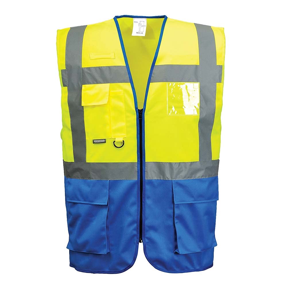 Portwest C476 Warsaw Executive Hi Vis Vest - L_Portwest Vest C476YRBL