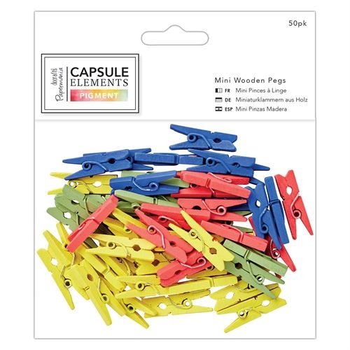 Mini Wooden Pegs (50pk) - Capsule Collection - Elements Pigment