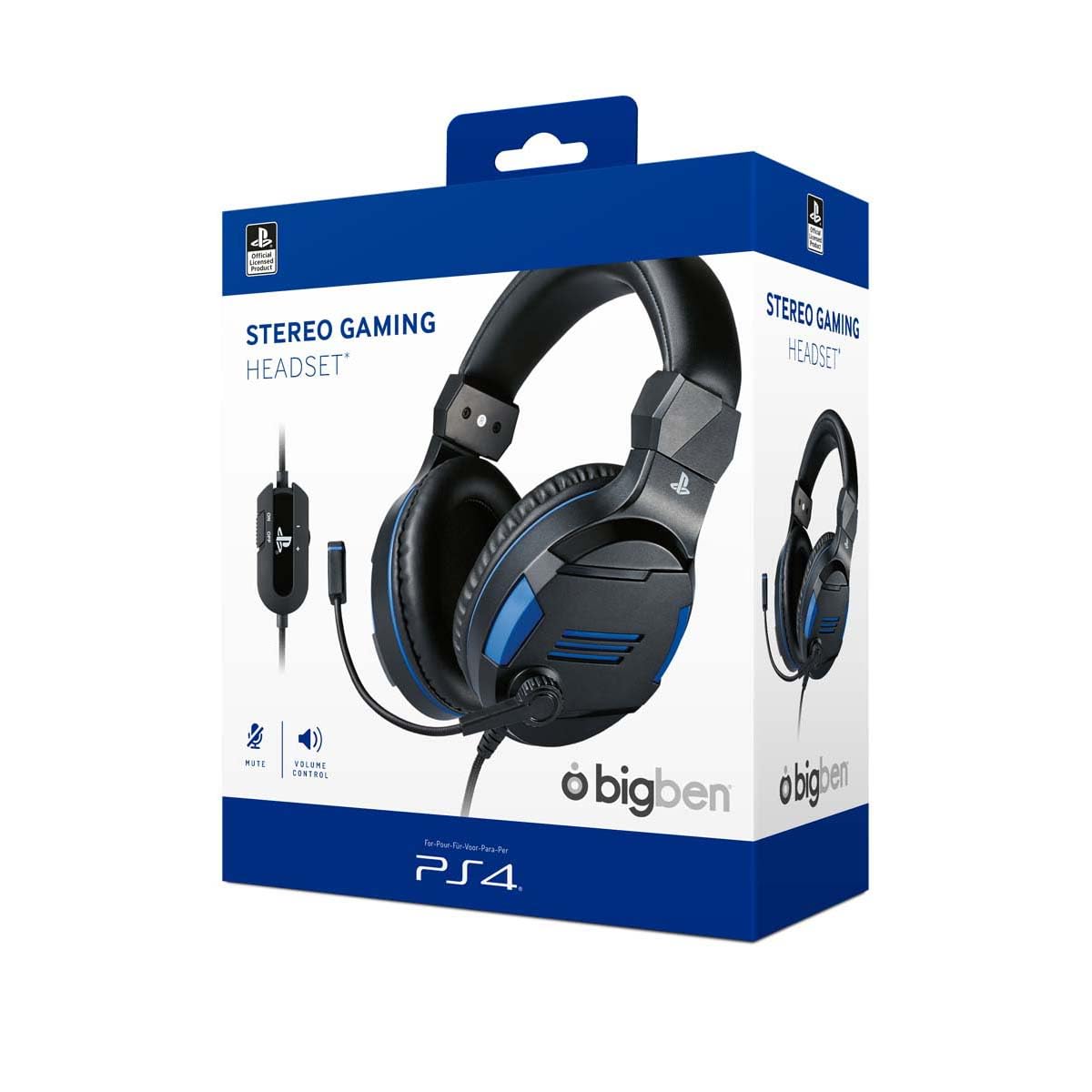 Big Ben Officially Licensed PlayStation 4 Stereo Headset V3 - Black (PS4)