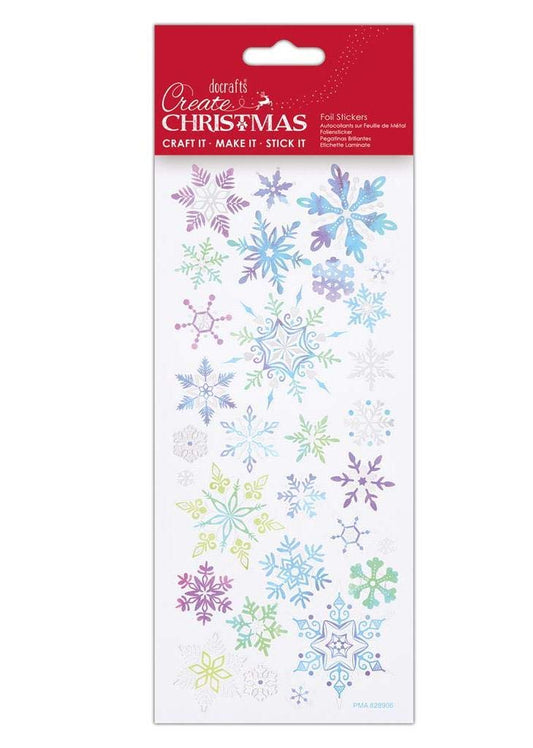 Foil Stickers - Create Christmas - Blue Snowflakes