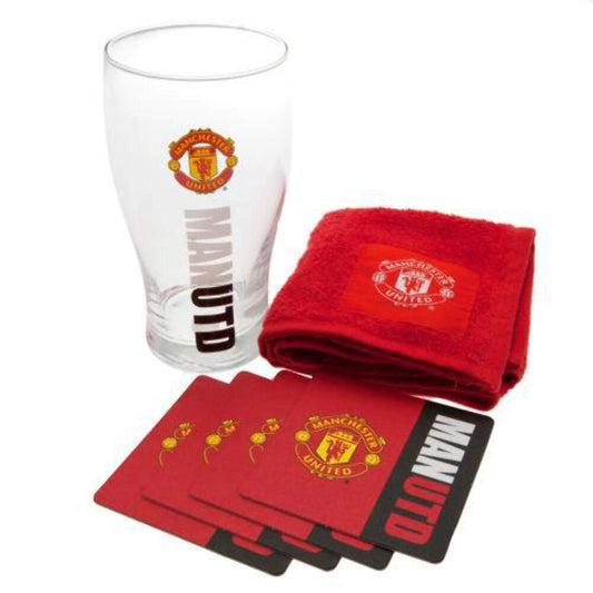 Manchester United Glass Work Mark Mini Bar Set Multi-Colour 568 milliliters