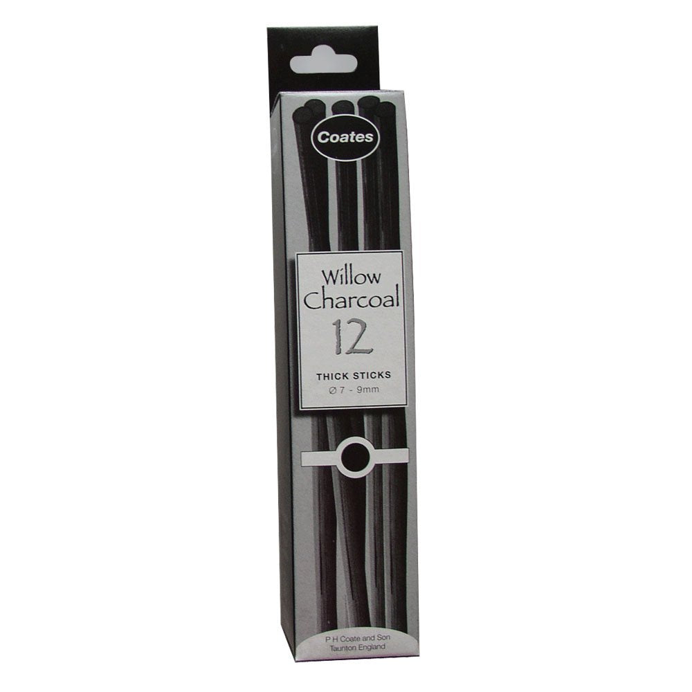 Willow Charcoal Thick 7-9mm Box of 12 Sticks