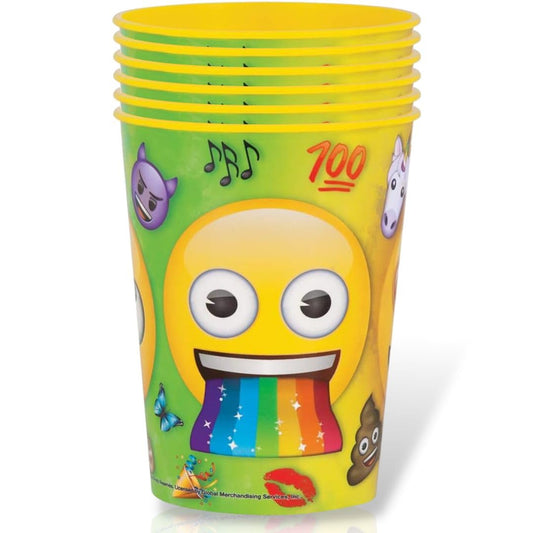 RNBW FUN EMOJI 16OZ PLSTC CUP