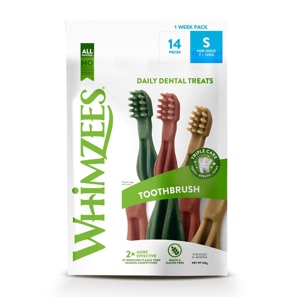 PACK OF 6 - Whimzees Toothbrush Medium Week Pack 7pk