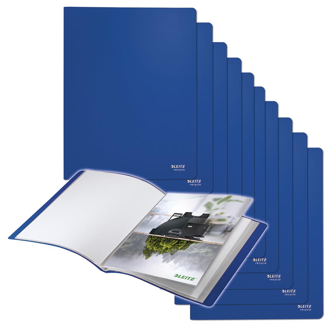 Leitz Recycle Display Book 20 Pockets Blue 46760035