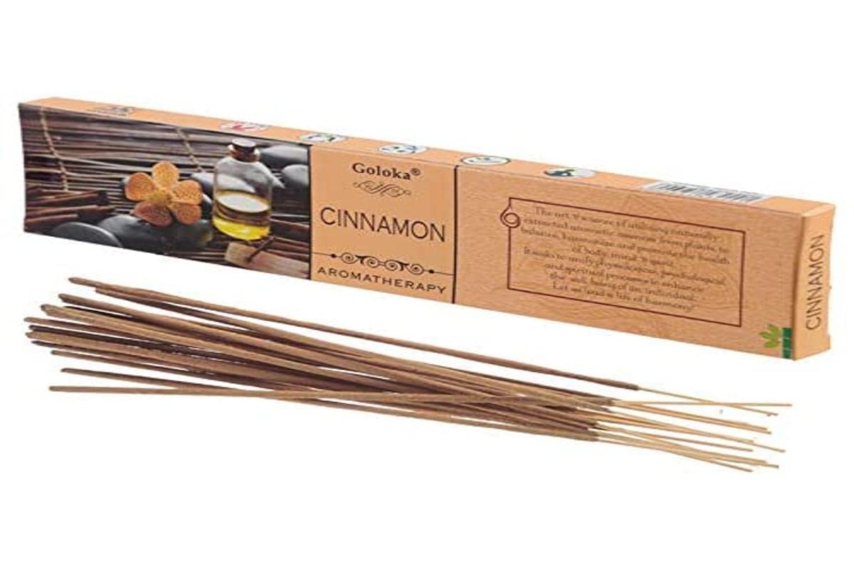 Goloka Aromatherapy Cinnamon Incense Sticks