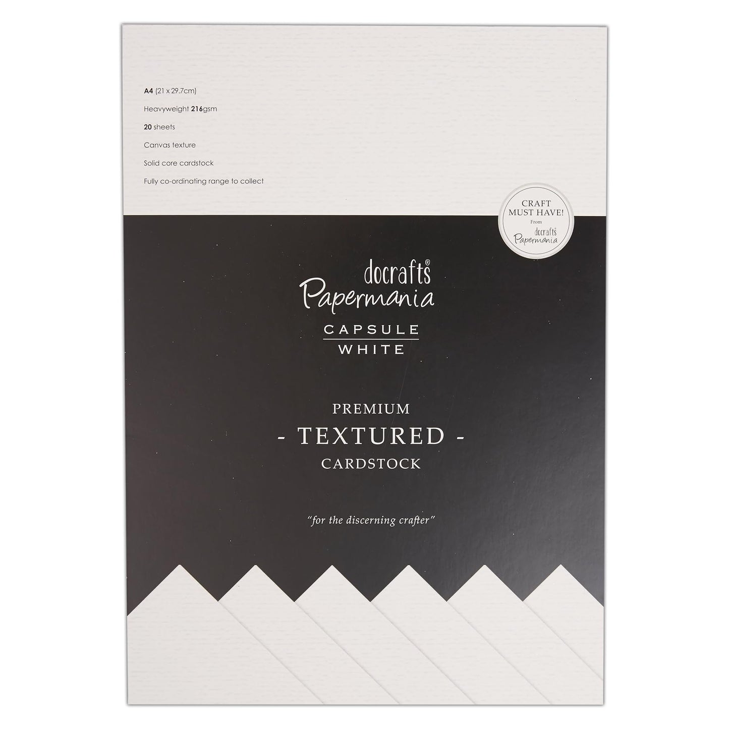 A4 Premium Cardstock Textured (20pcs) - Capsule - White