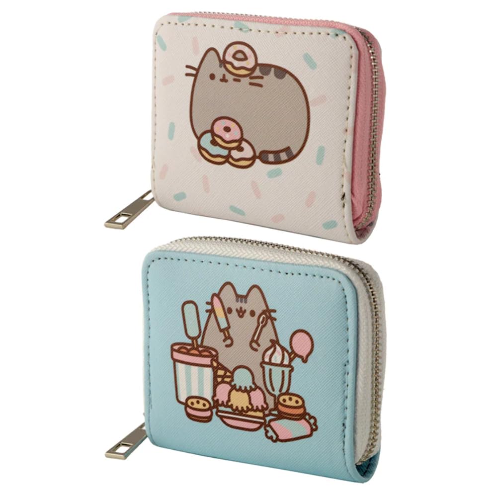 Pusheen Foodie Cat Zip Around Small Wallet Purse