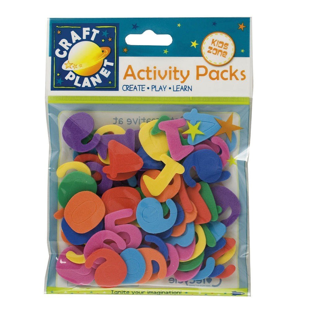 Crafty Foam - Numbers - 8 sets (80pcs) - Assorted Colours (25mm)