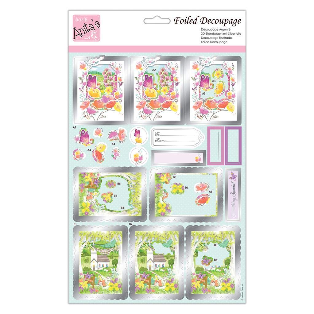 Foiled Decoupage - Butterfly Meadow