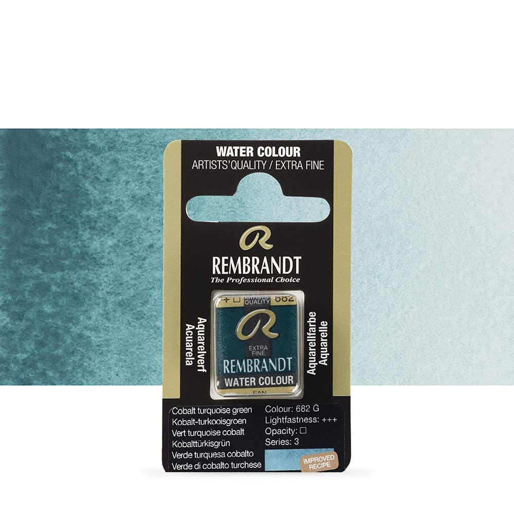 Rembrandt Professional Watercolour - HALF PAN COBALT TURQUOISE GREEN