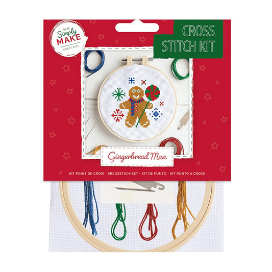 Simply Make Cross Stitch Kit - Gingerbread Man