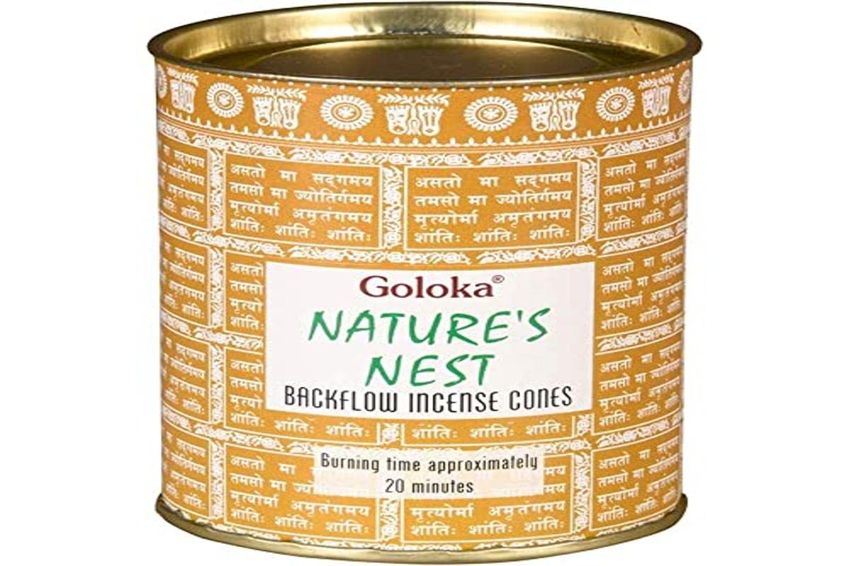 Goloka Backflow Natures Nest Incense Cones