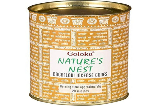 Goloka Backflow Natures Nest Incense Cones