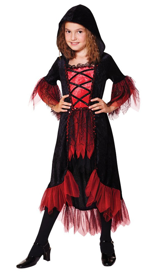 Vampire Girl Childrens Halloween Fancy Dress 110-122cm Childrens Costume Girls Childrens Costume