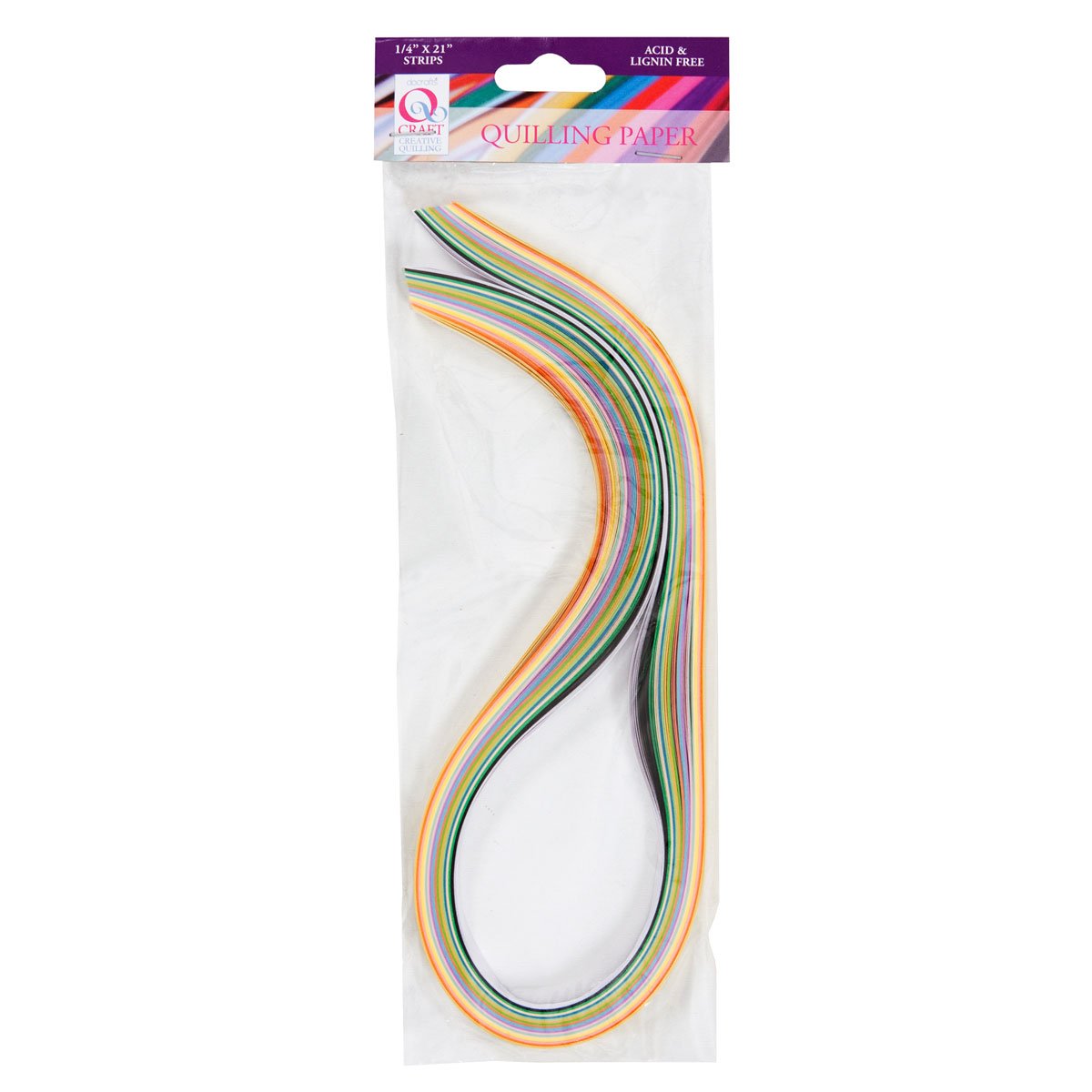 6mm Paper Strips (108pcs) 1/4 x 21 - Mixed Pastel (18 Colours)