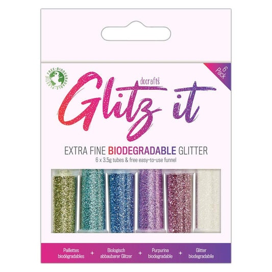 Biodegradable Glitter - Pastels - 6 x 3.5g