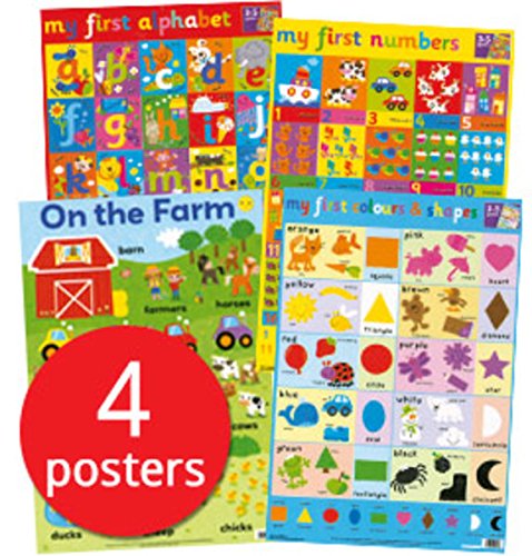 Poster: My First Wall Chart- Alphabet/Numbers/Colours/Farm (Age 3+)