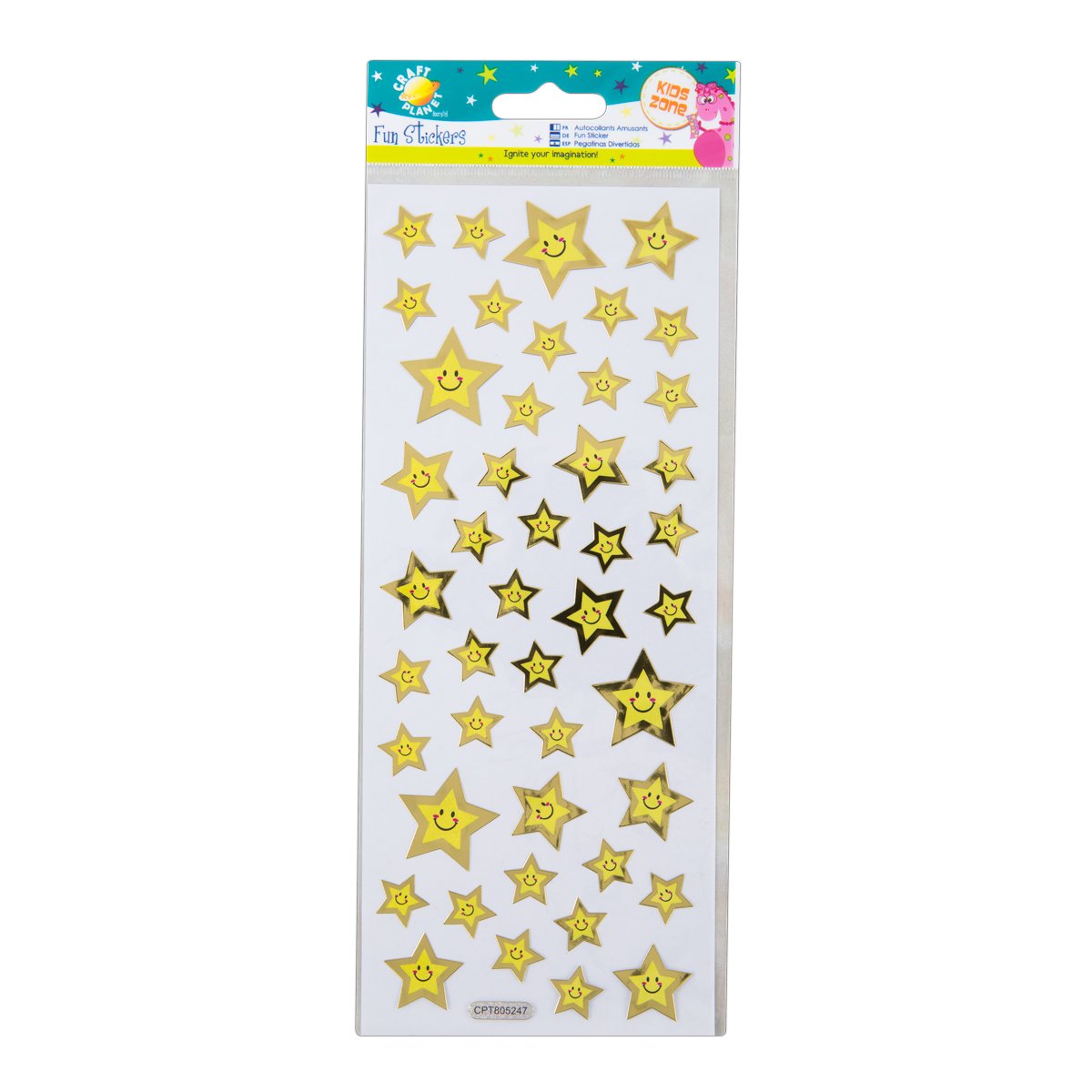 Fun Stickers - Smiley Face Stars