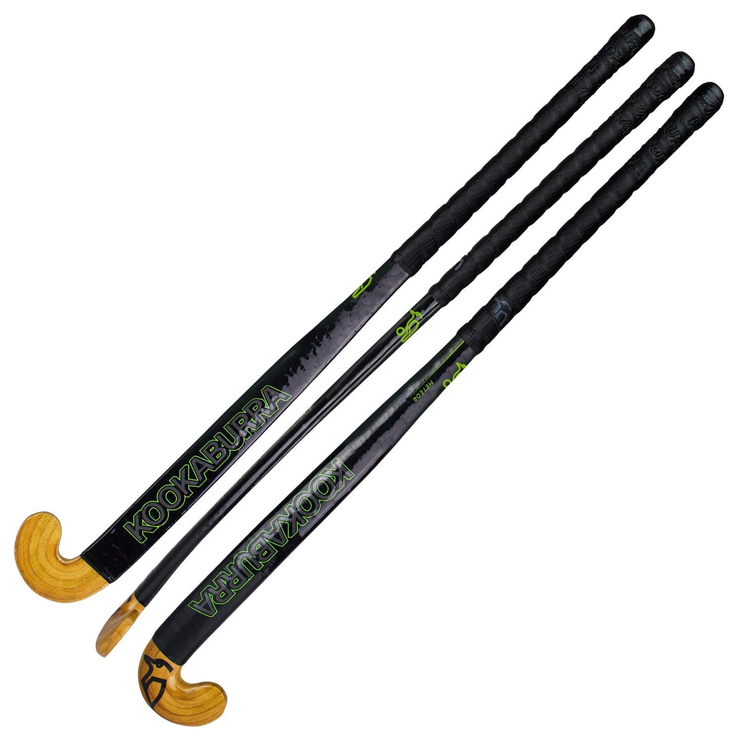 Kookaburra Meteor Wooden Hockey Stick - Black - 28" Light