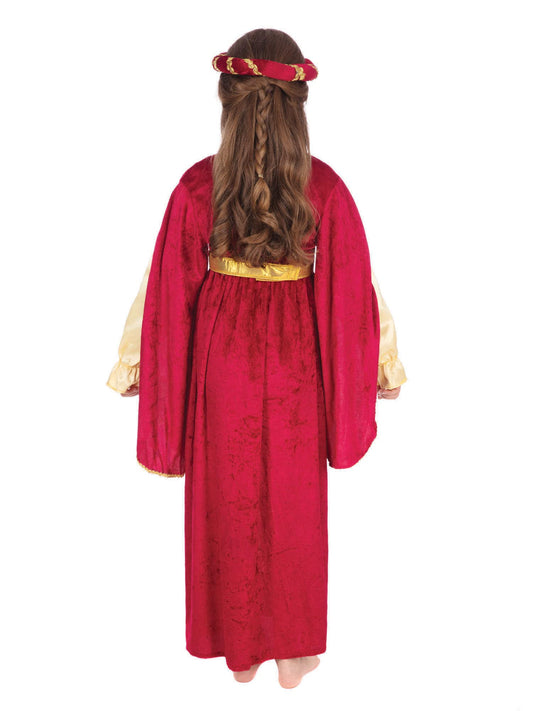 Regal Princess Red 122-134cm Girls Childrens Costume